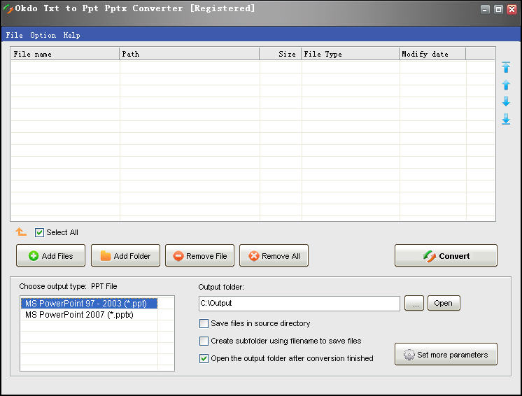 Click to view Okdo Txt to Ppt Pptx Converter 5.4 screenshot