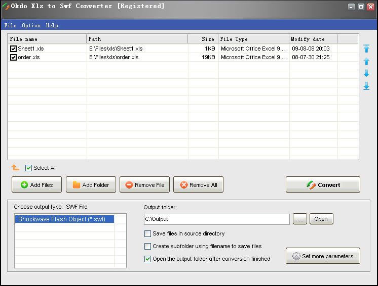 Click to view Okdo Xls to Swf Converter 5.4 screenshot