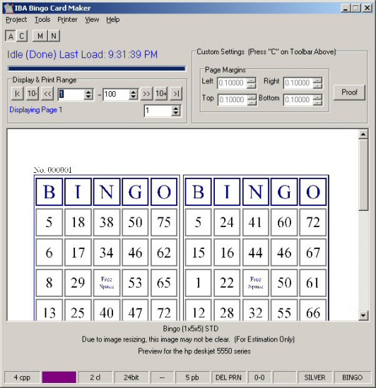 Click to view IBA Bingo Card Maker 1.27.3 screenshot