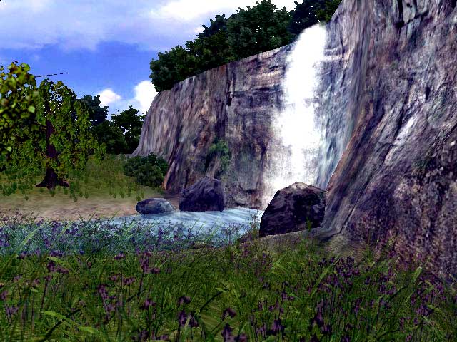 Click to view 3D Vivid Waterfall Screensaver 1.0.3 screenshot