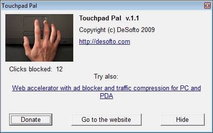 Click to view Touchpad Pal 1.4 screenshot