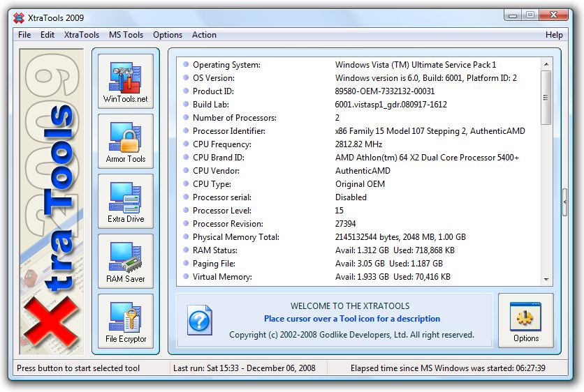 Click to view XtraTools 2009 5.0 screenshot