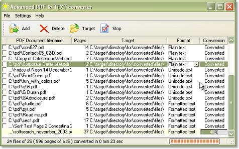 Click to view Advanced PDF to TEXT converter 1.9.1 screenshot