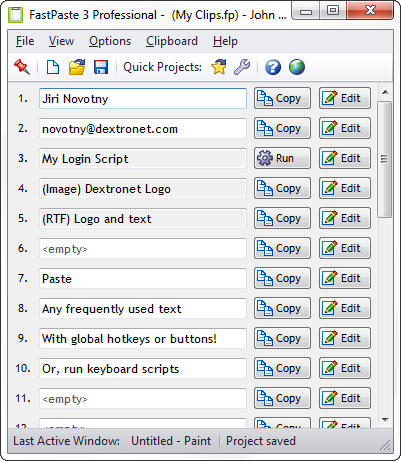 Click to view FastPaste 3.131 screenshot