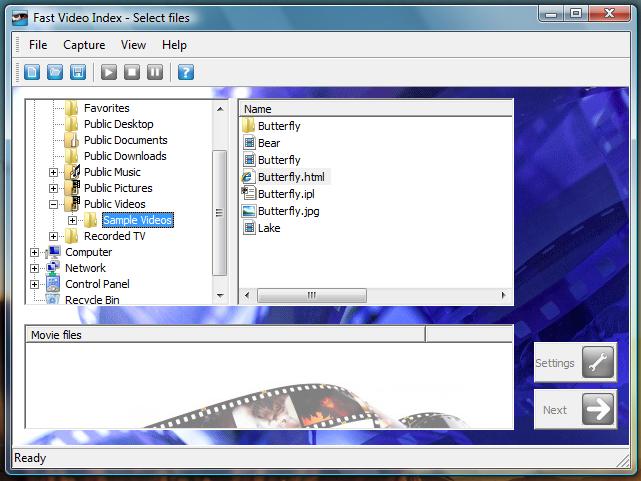Click to view Fast video indexer 1.31 screenshot