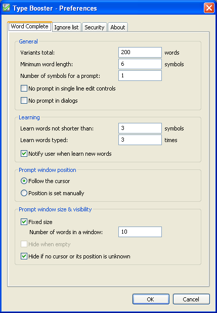 Click to view Type Booster: Autocomplete, Autoreplace 2.5.2 screenshot