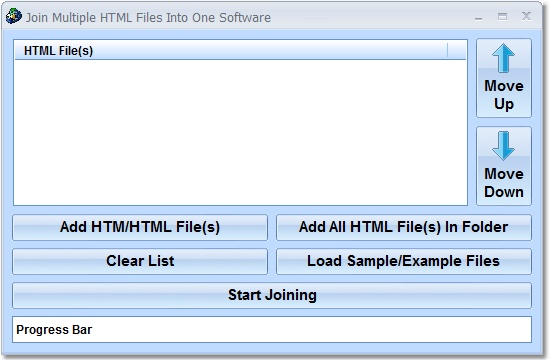 Click to view Join Multiple HTML Files Into One Software 7.0 screenshot