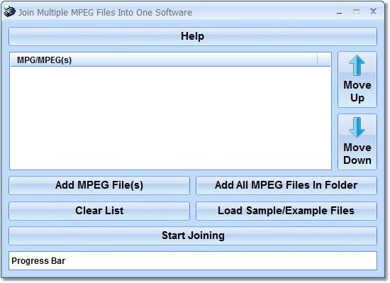Click to view Join Multiple MPEG Files Into One Software 7.0 screenshot