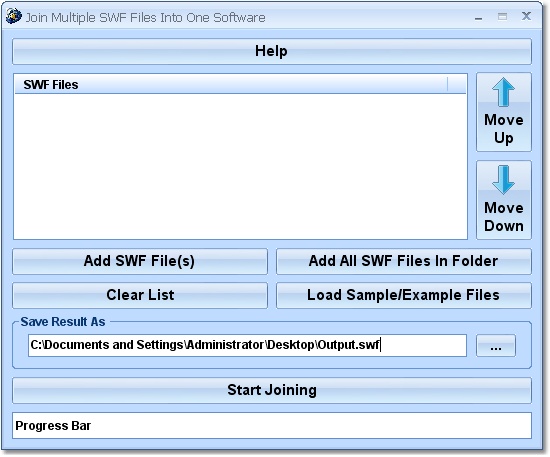 Click to view Join Multiple SWF Files Into One Software 7.0 screenshot