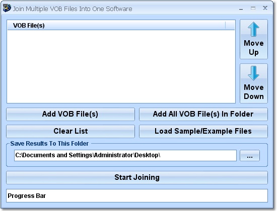 Click to view Join Multiple VOB Files Into One Software 7.0 screenshot