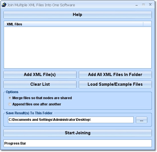 Click to view Join Multiple XML Files Into One Software 7.0 screenshot