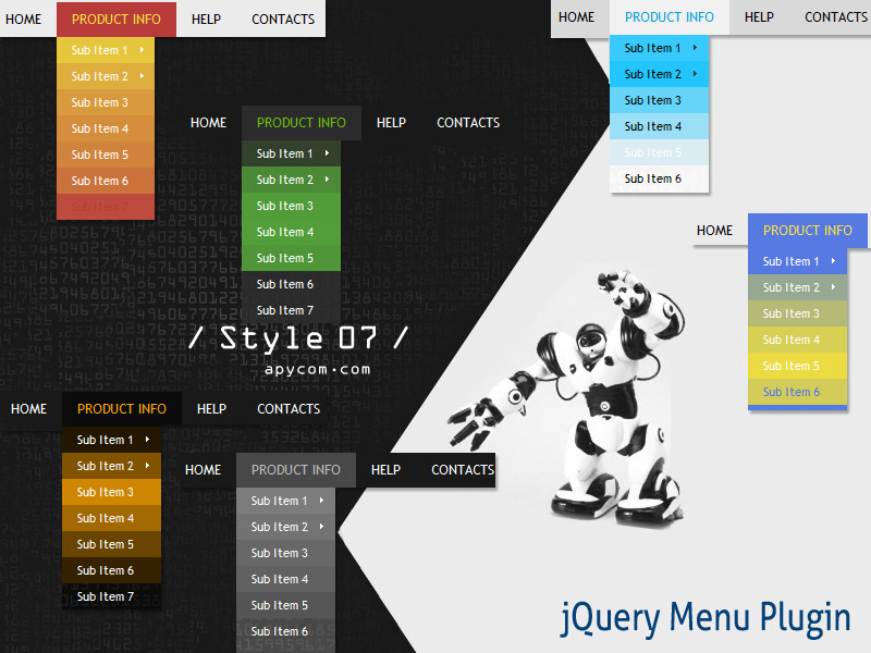 Click to view jQuery Menu Plugin Style 07 1.5 screenshot