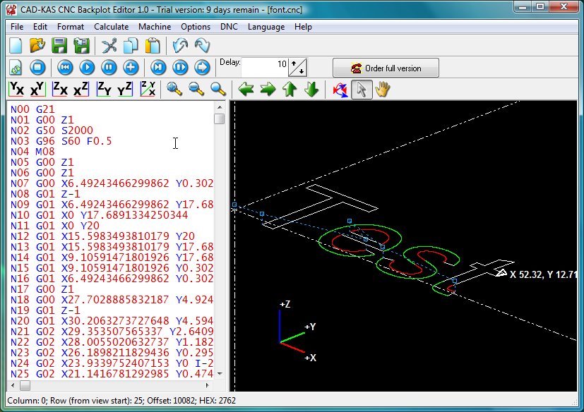 Click to view CNC Backplot Editor 1.0 screenshot