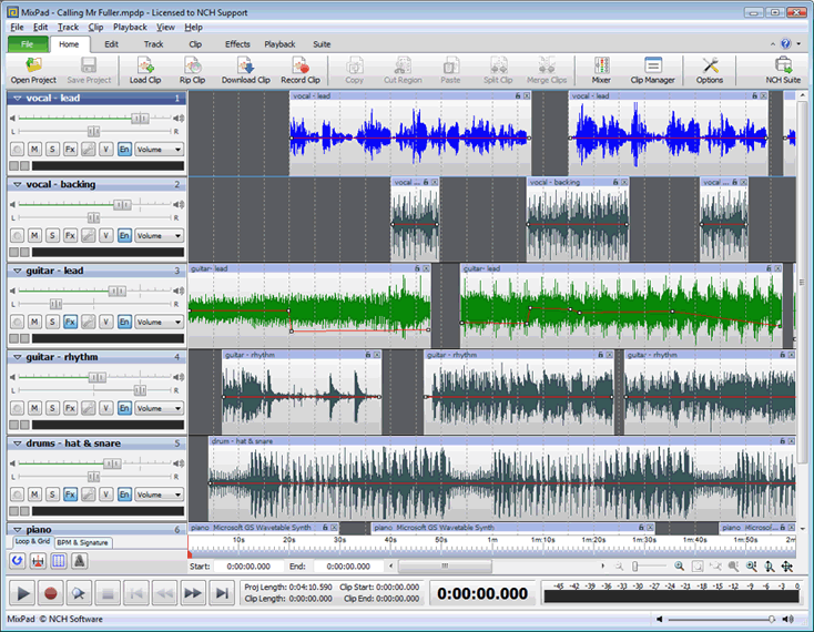 Click to view MixPad Masters Edition 3.69 screenshot