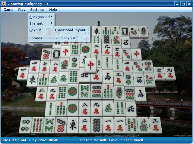Click to view Amazing Mahjongg 3D 1.4.0 screenshot