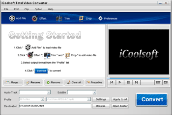 Click to view iCoolsoft MOV Converter 3.1.12 screenshot