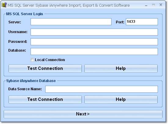 Click to view MS SQL Server Sybase iAnywhere Import, ../36277/Export__amp.css; Co 7.0 screenshot
