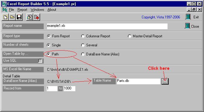 Click to view Excel Report Builder 6.0 screenshot