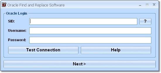 Click to view Oracle Find and Replace Software 7.0 screenshot