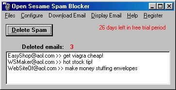Click to view Open Sesame Spam Blocker 1.0.0 screenshot