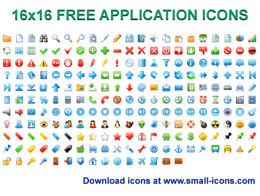 Click to view 16x16 Free Application Icons 2013.1 screenshot