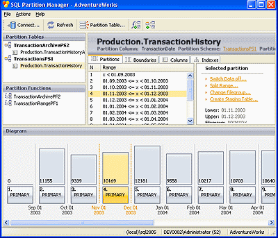 Click to view SQL Partition Manager 2.0.16 screenshot