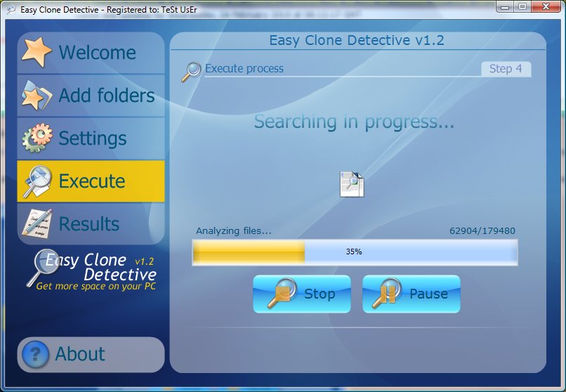 Click to view Easy Clone Detective 1.4 screenshot