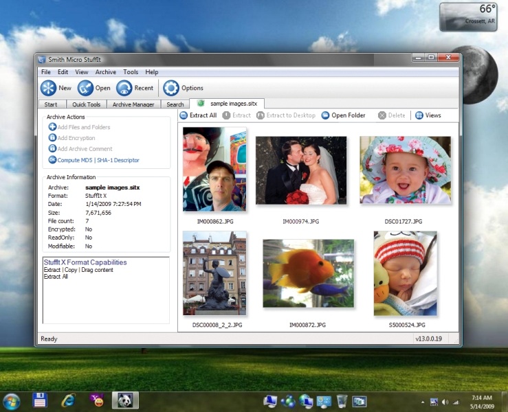 Click to view StuffIt for Windows x86 32 bit 2010 screenshot