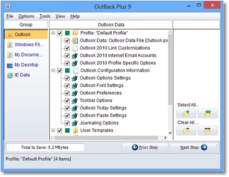Click to view OutBack Plus 9.0.1 screenshot
