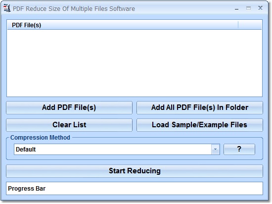 Click to view PDF Reduce Size Of Multiple Files Software 7.0 screenshot