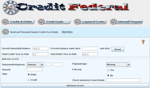 Click to view Personal Finance Center 1.0.3 screenshot