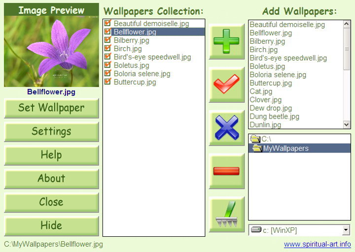 Click to view NewBreathing wallpaper manager 1.0 screenshot
