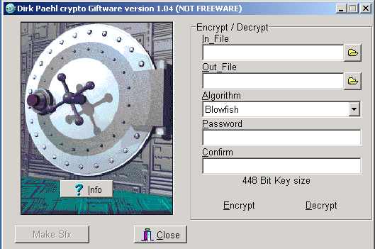 Click to view DPCRYPT 1.05 screenshot