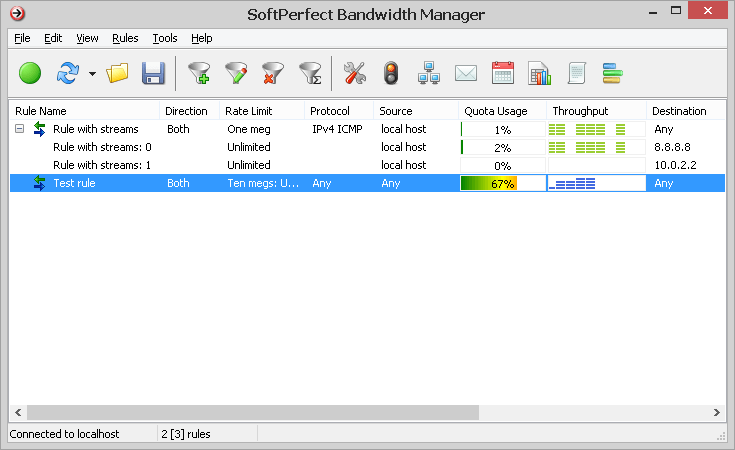 Click to view SoftPerfect Bandwidth Manager 3.0.8 screenshot