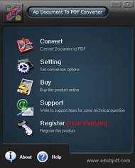 Click to view Ap Document to PDF converter 3.0 screenshot