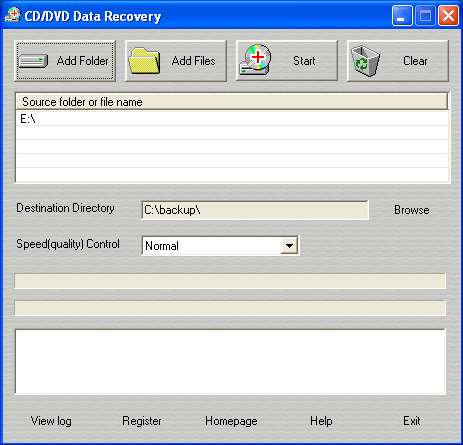 Click to view CD/DVD Data Recovery 1.1.0240 screenshot