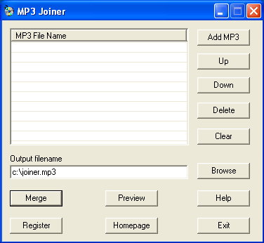 Click to view MP3 Joiner 1.3.0.5 screenshot