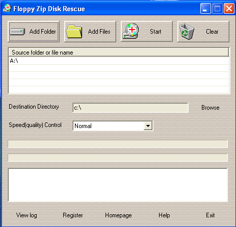Click to view Floppy Zip Disk Rescue 1.2.0.3 screenshot