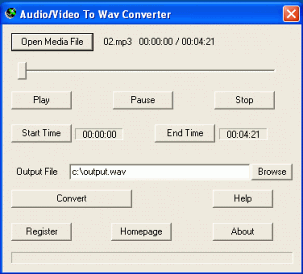 Click to view DigitByte WMV To Wav Converter 1.0 screenshot