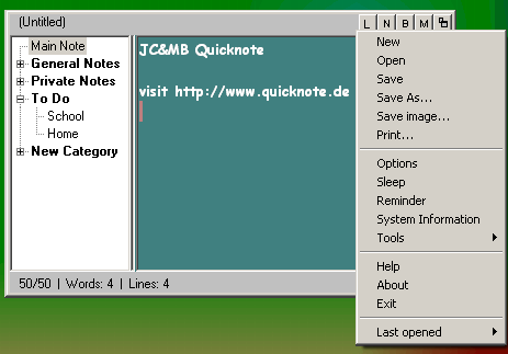 Click to view Quicknote 5.5 screenshot