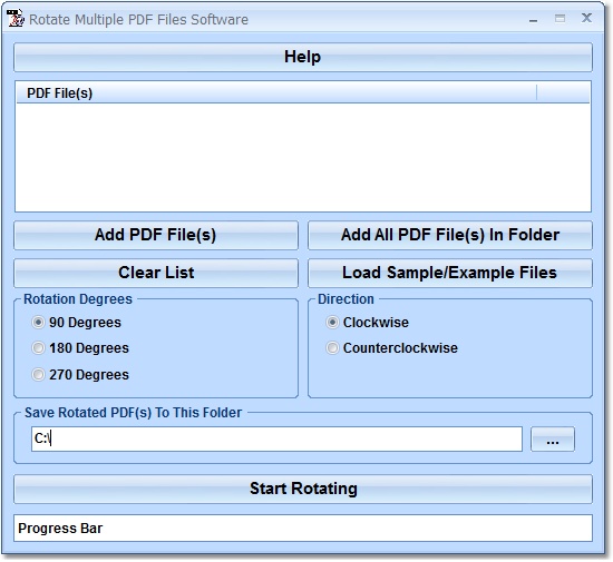 Click to view Rotate Multiple PDF Files Software 7.0 screenshot