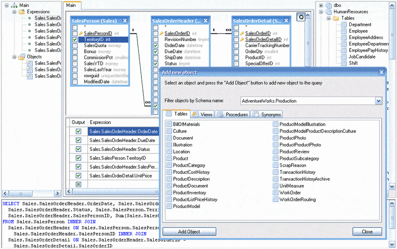 Click to view Active Query Builder Delphi VCL Edition 1.13 screenshot
