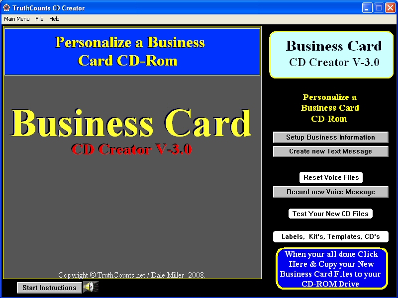 Click to view Business Card CD, DVD Creator 3.0 screenshot