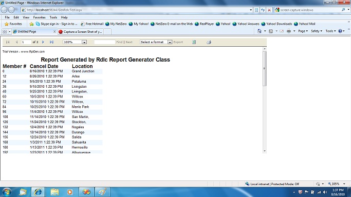 Click to view RdlcRptGen Class 10 screenshot