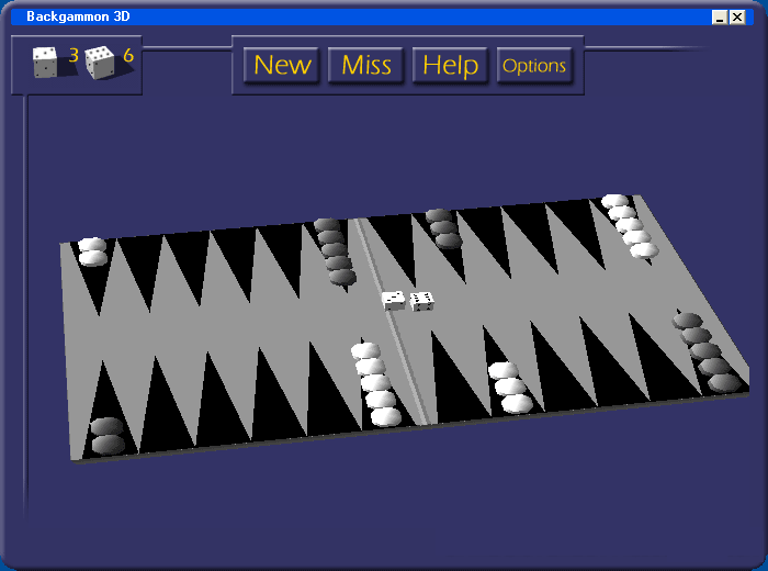 Click to view 3D Backgammon 1.6 screenshot