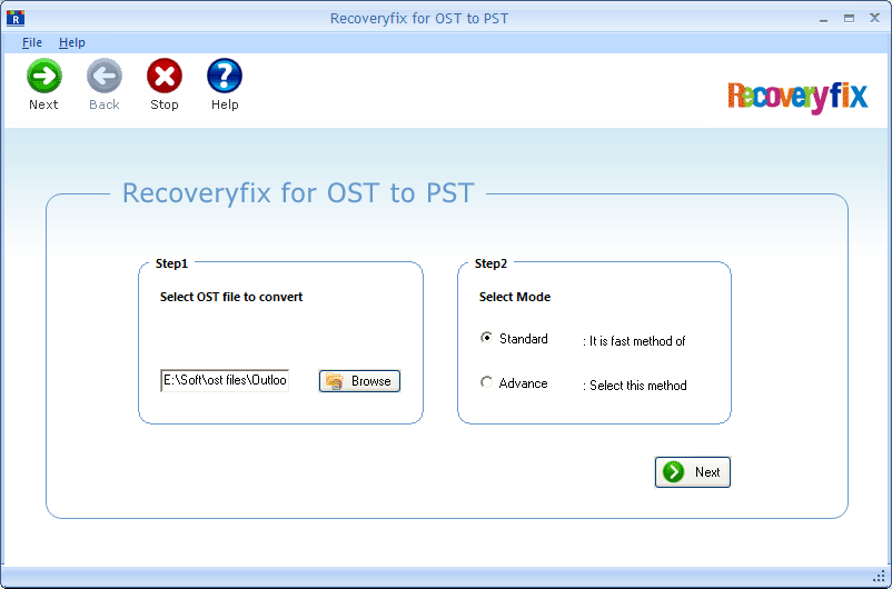 Click to view OST to PST 13.05.01 screenshot
