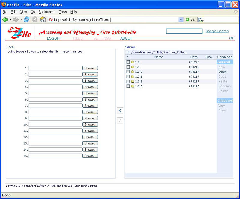 Click to view Ez4file (Personal Edition) 1.3.0 screenshot