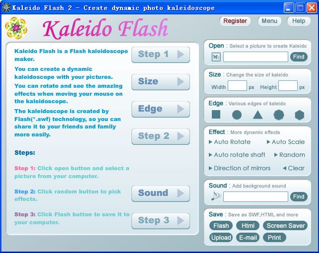 Click to view Kaleido Flash 2.3 screenshot