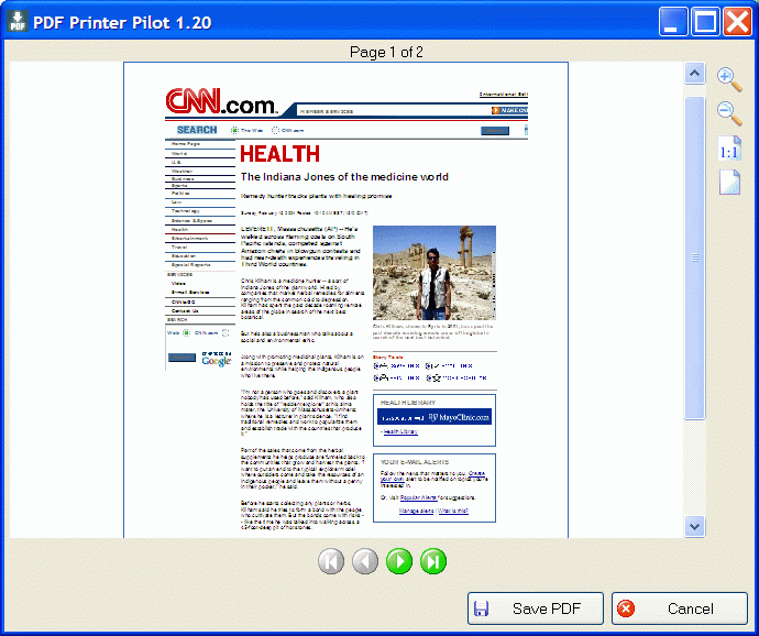 Click to view PDF Printer Pilot Pro 1.42 screenshot