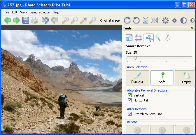 Click to view Photo Scissors Pilot 1.2 screenshot